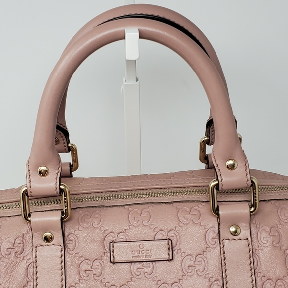 100% Auth Gucci Boston Light Pink Leather Bag - Picture 6 of 16